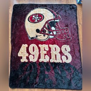 San Francisco 49ers Fleece Blanket 4x5 Foot Red Black NFL The Northwest Co. NFL